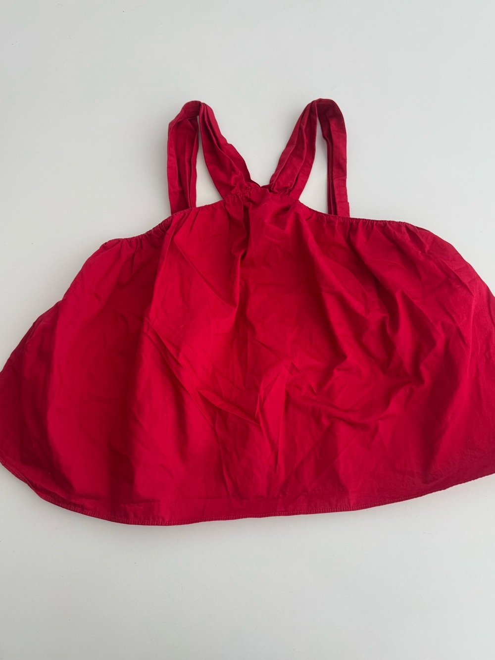 Zara red cotton babydoll top M